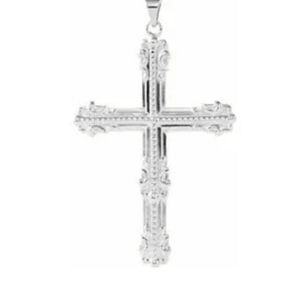 Sterling Silver Cross Pendant with Snake Chain